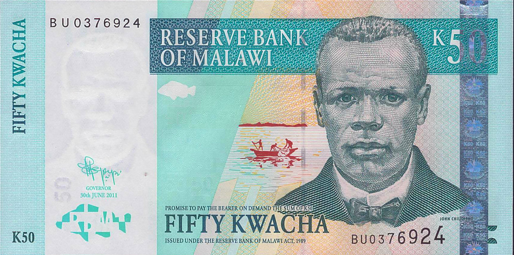Malawi 50 2011 UNC P-53/e